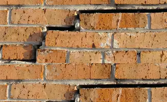 Brick wall with serious structural damage in Tulsa, OK